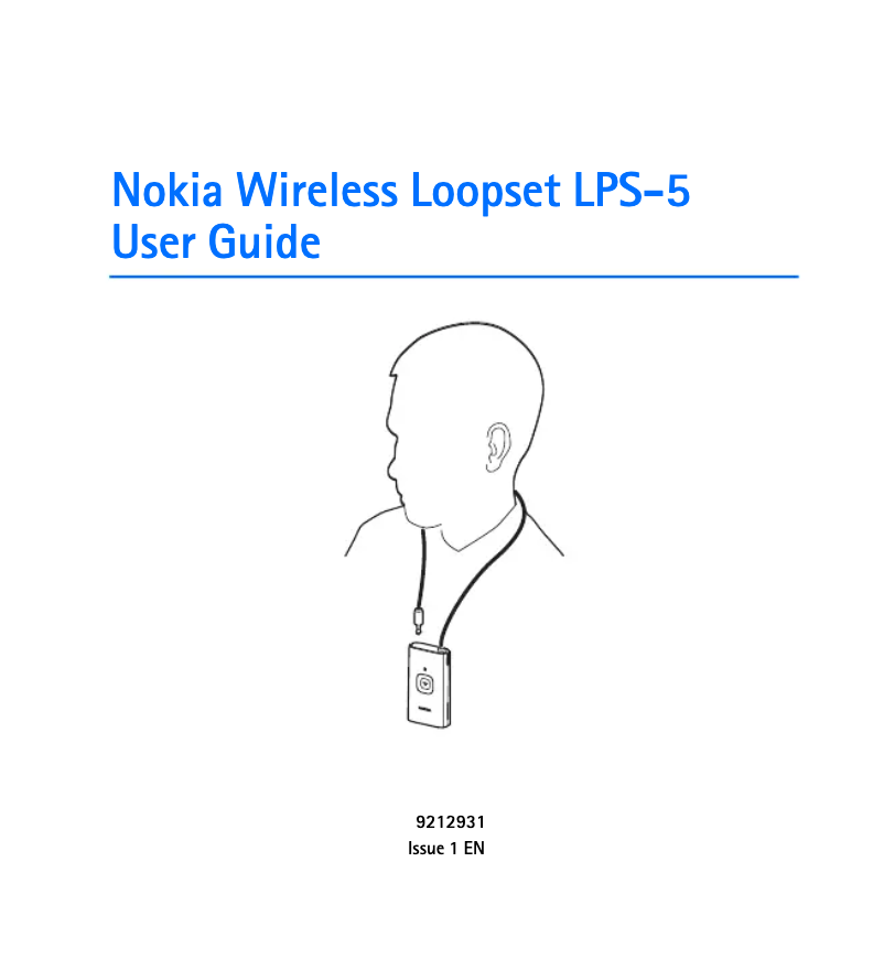 Page 1 de la notice Manuel utilisateur Nokia LPS-5