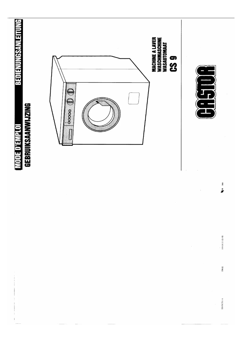 Page n°1 - Manuel utilisateur Castor CS 9