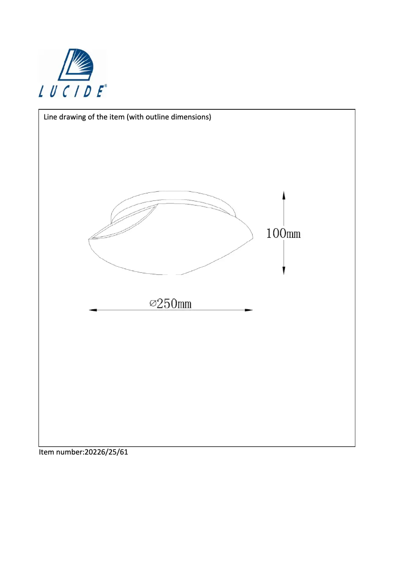 Page n°1 - Manuel utilisateur Lucide Lagan 20226/25/61