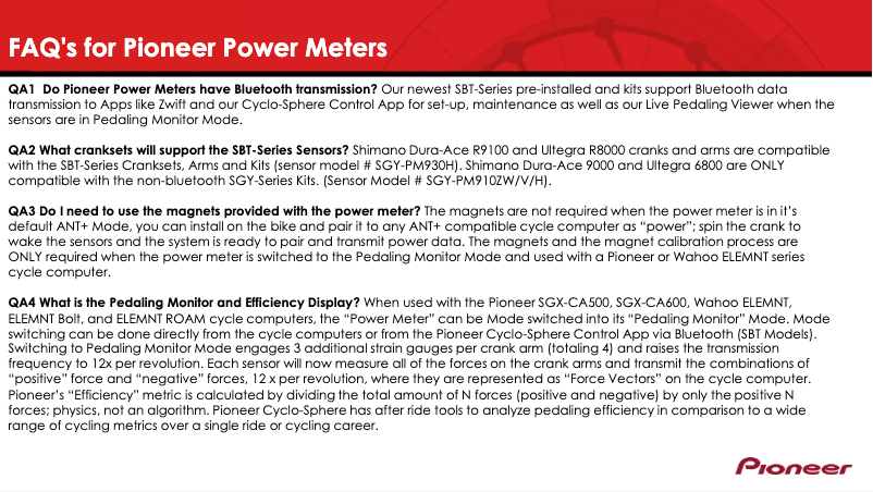Page 1 de la notice FAQ Pioneer SBT-PMLTC