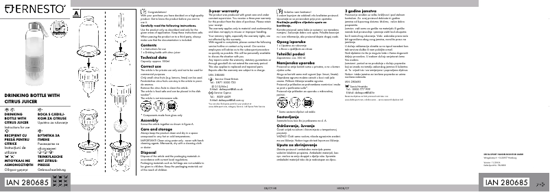 Page n°1 - Manuel utilisateur Ernesto IAN 280685