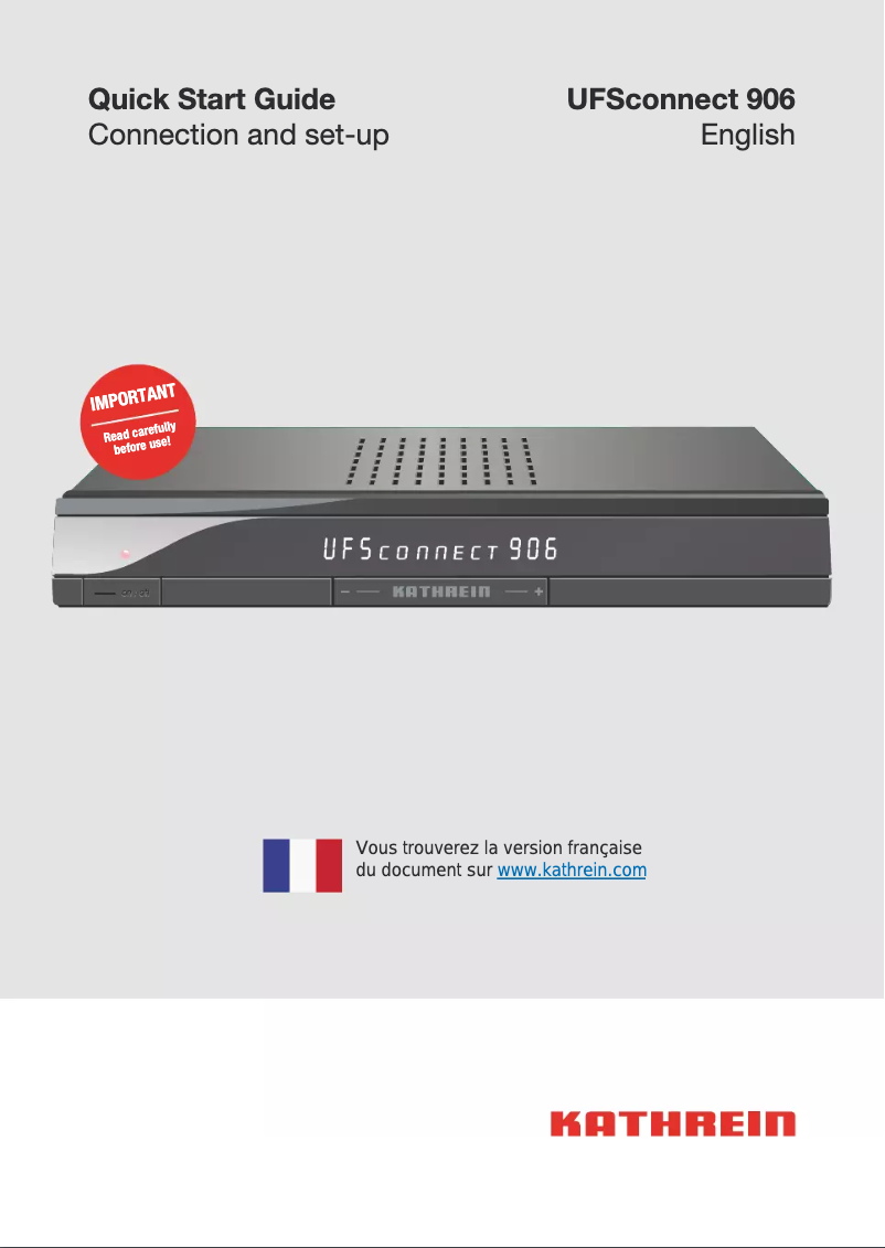 Image de la première page du manuel de l'appareil UFSconnect 906SW
