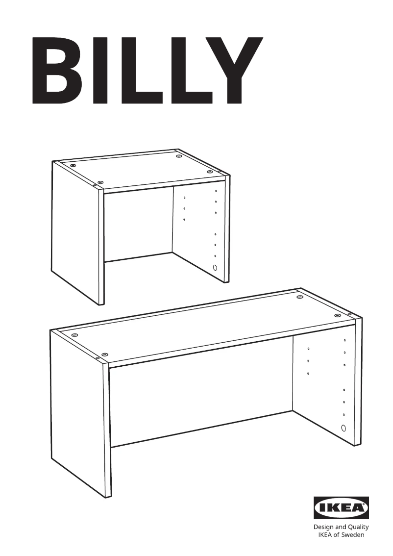 Página 1 del manual Manual de usuario Ikea BILLY 502.638.62
