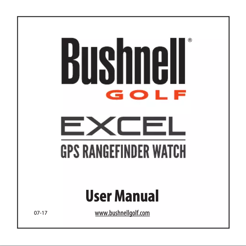 Page n°1 - Manuel utilisateur Bushnell Excel