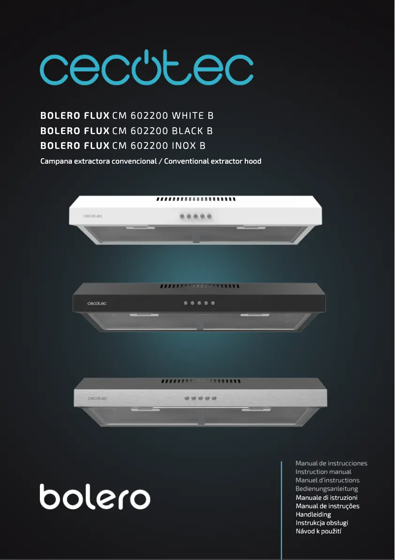 Page 1 de la notice Manuel utilisateur Cecotec Flux CM 603500 Inox B