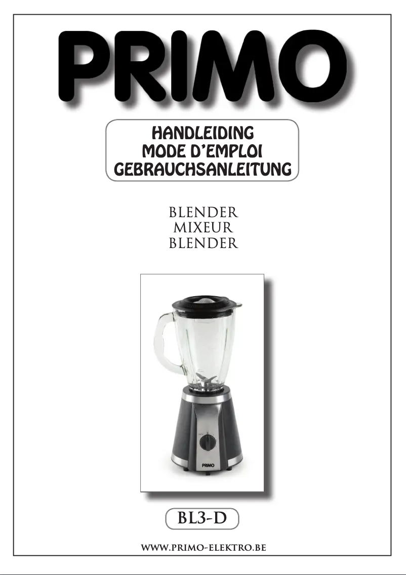 Page 1 de la notice Manuel utilisateur Primo BL3