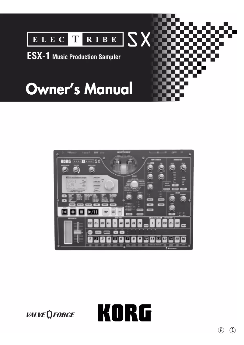 Page n°1 - Manuel utilisateur Korg Electribe ESX-1