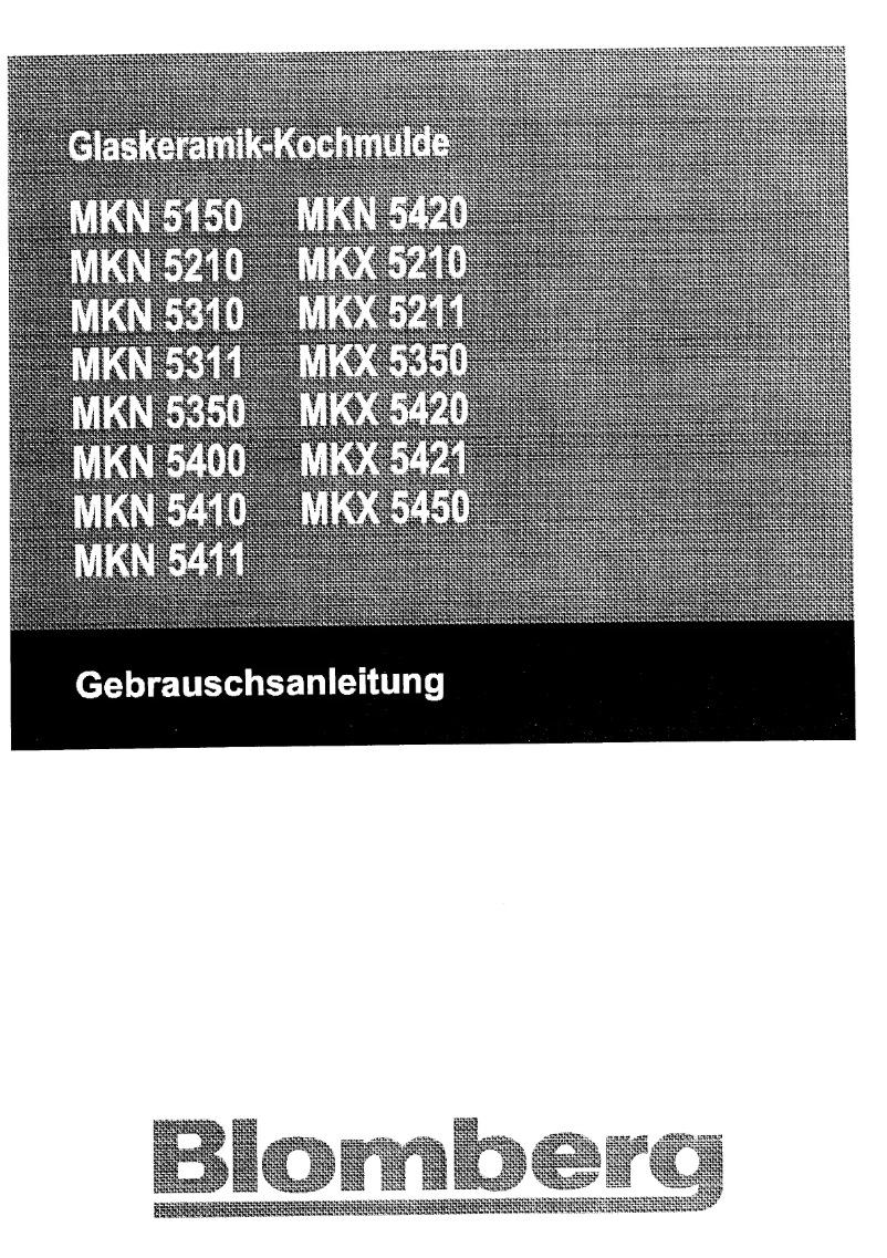 Page n°1 - Manuel utilisateur Blomberg MKN 54102 X