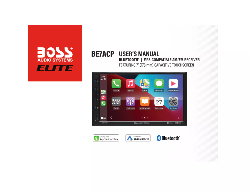 Página 1 del manual Manual de usuario Boss BE7ACP-C