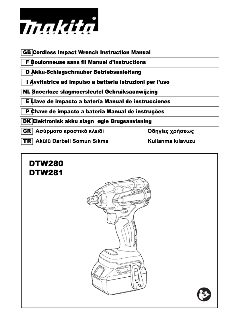 Page 1 de la notice Manuel utilisateur Makita DTW280