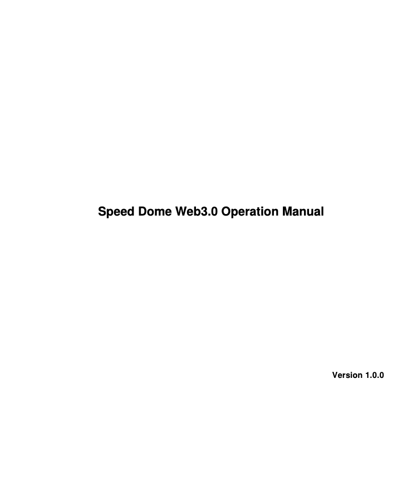 Page n°1 - Manuel utilisateur ClearView IP-PTZ-IR-988
