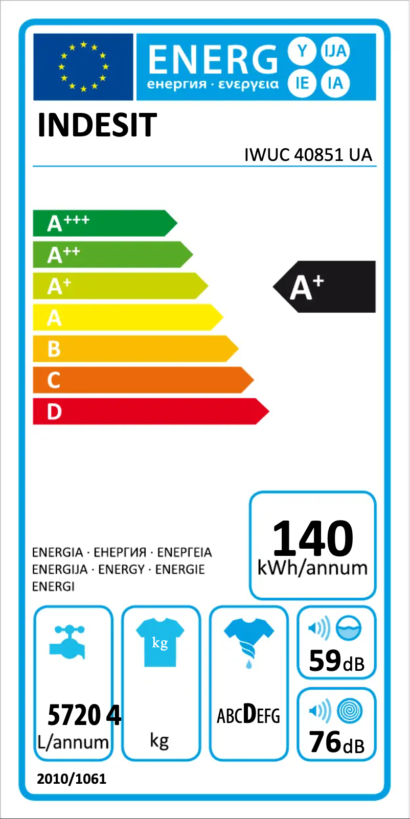 Image de la première page du manuel de l'appareil IWUC 40851 UA