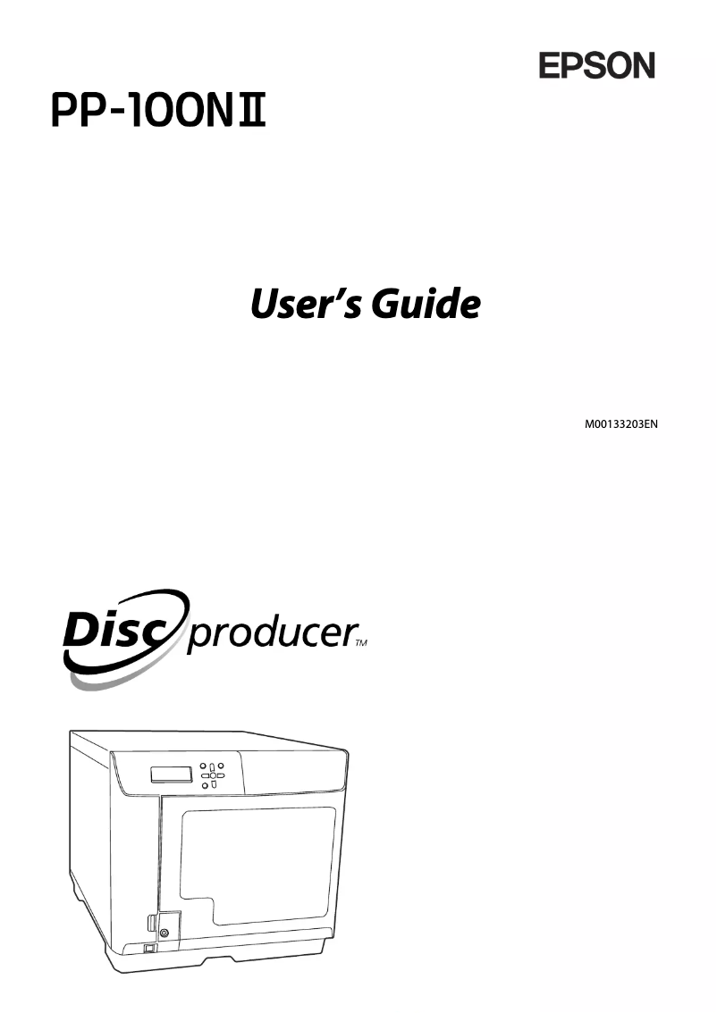 Page n°1 - Manuel utilisateur Epson Discproducer PP-100NII