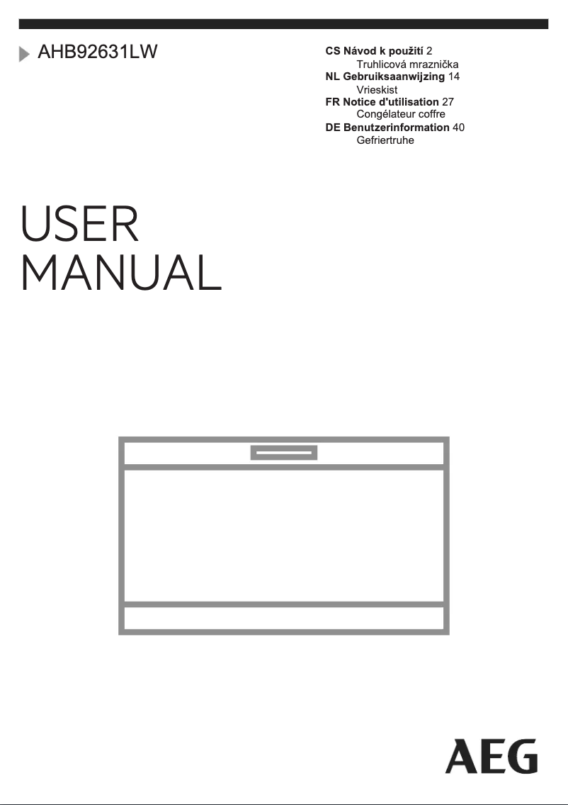 Page 1 de la notice Manuel utilisateur AEG AHB92631LW
