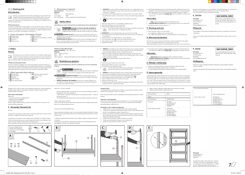 Página 1 del manual Manual de usuario Parkside PSBSA 20Li