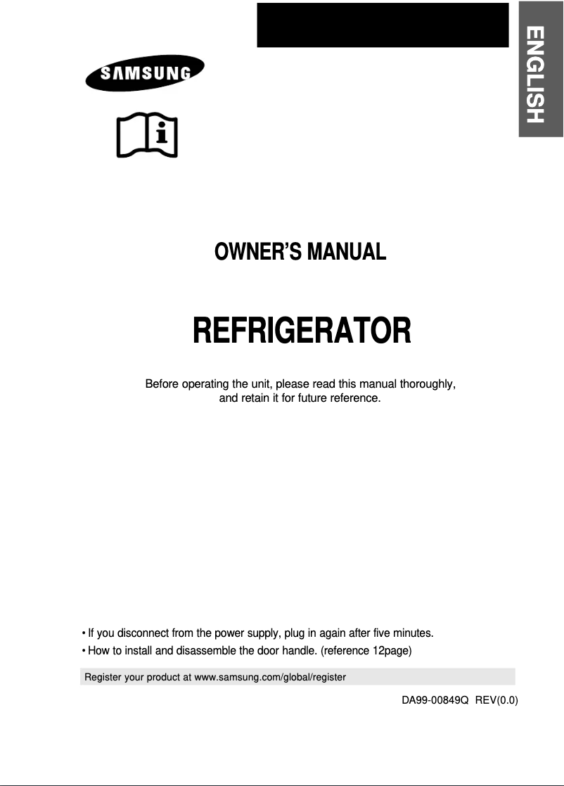 Image de la première page du manuel de l'appareil RT49EASM