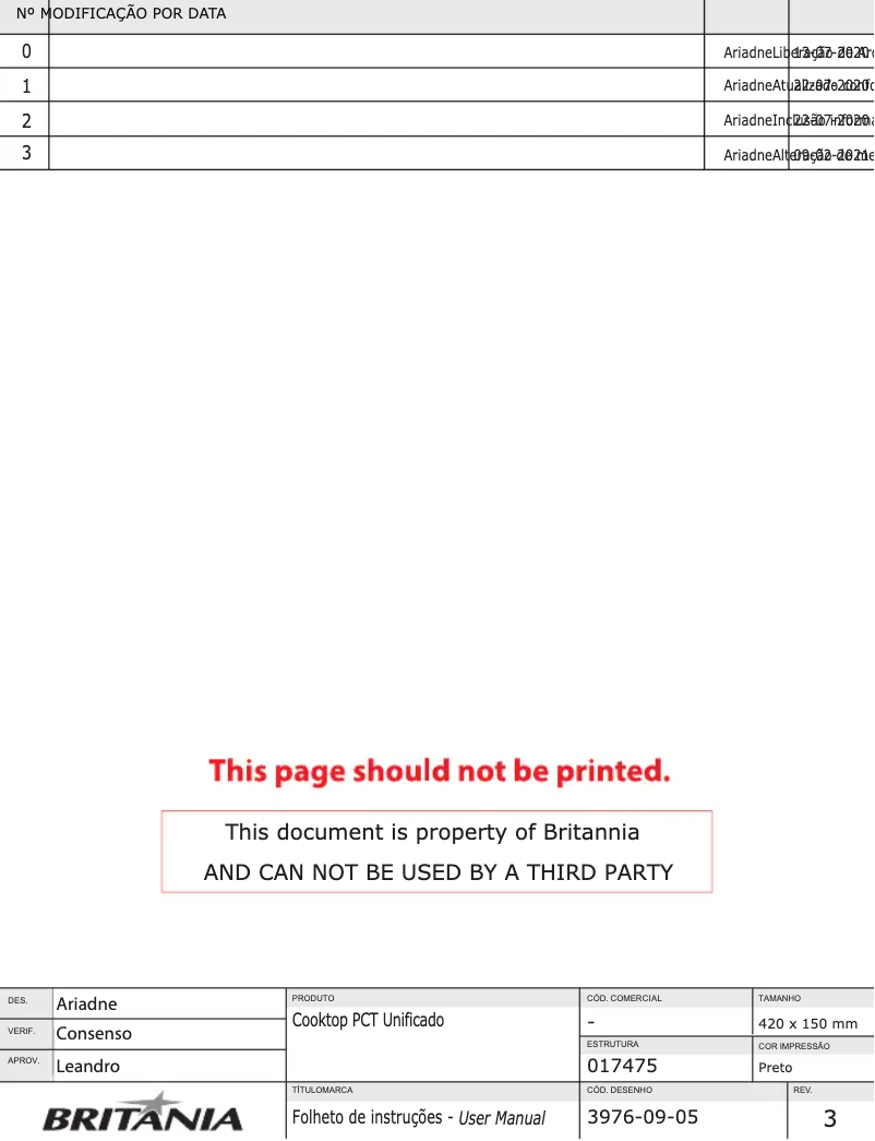 Page 1 de la notice Manuel utilisateur Philco PCT04I