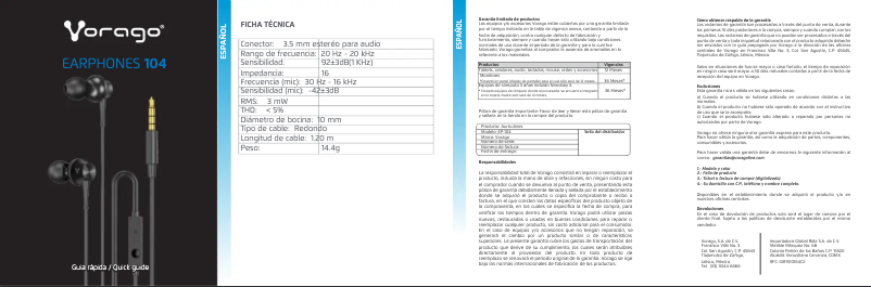 Página 1 del manual Manual de usuario Vorago EP-104