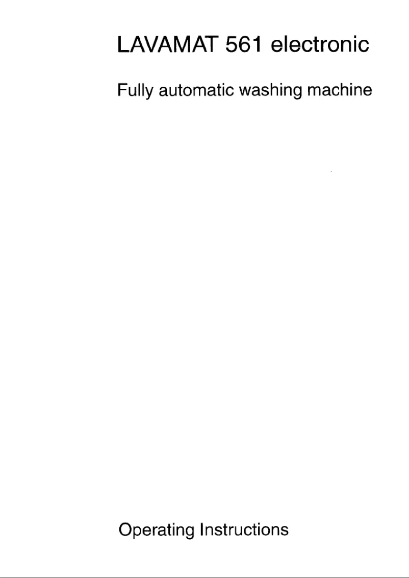 Page 1 de la notice Manuel utilisateur AEG Lavamat 561 w