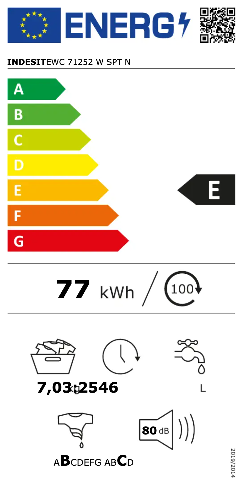 Página 1 del manual Manual de usuario Indesit EWC 71252 W SPT N