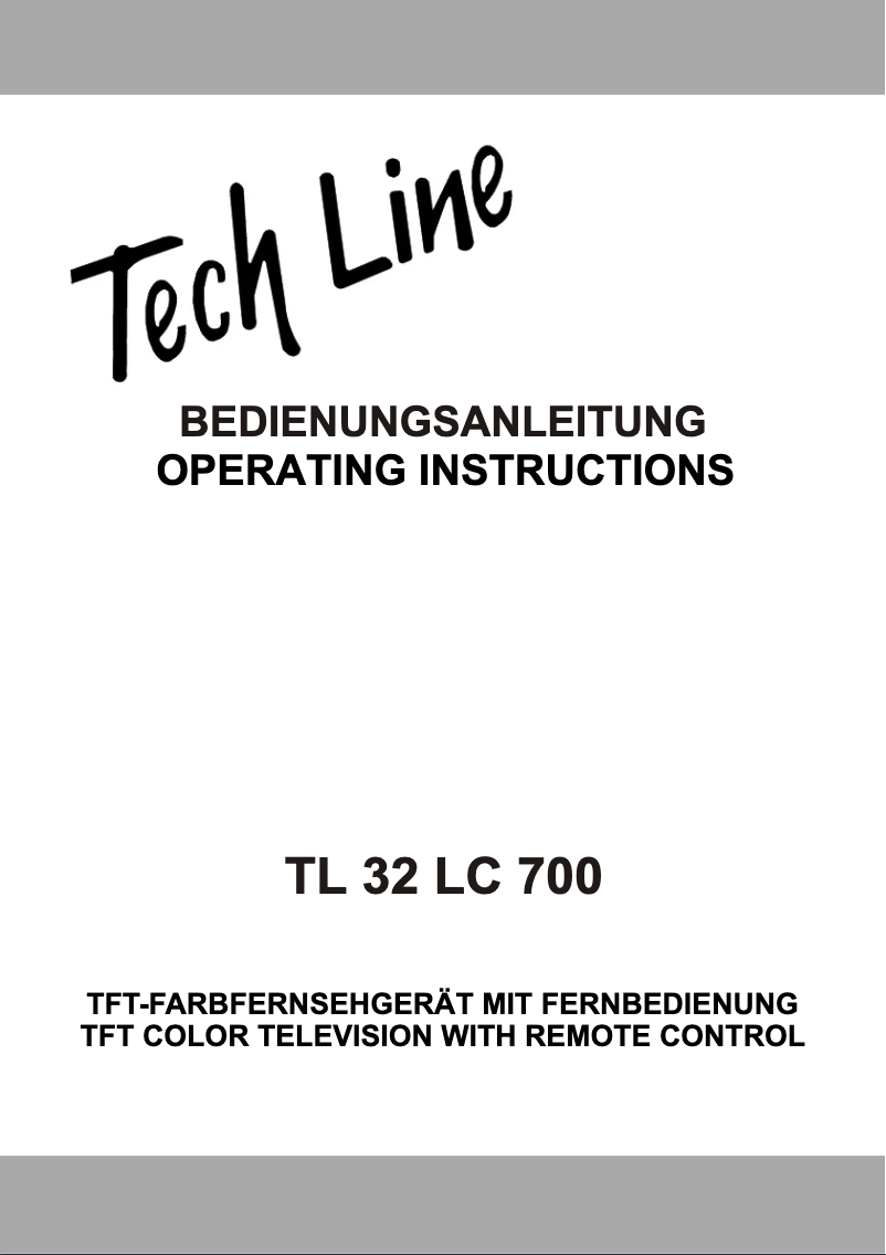 Page 1 de la notice Manuel utilisateur TechLine TL-32LC700
