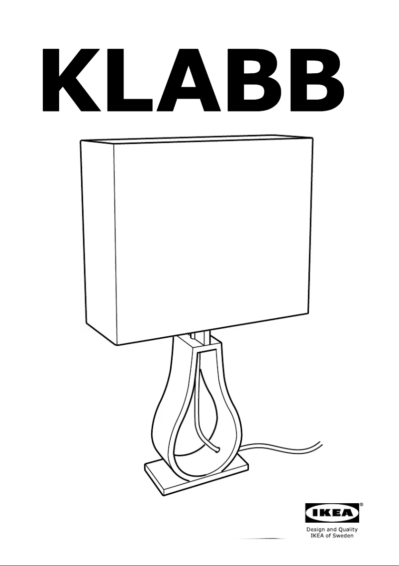 Page 1 de la notice Mode d'emploi Ikea KLABB