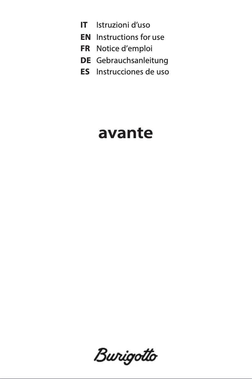 Image de la première page du manuel de l'appareil Avante