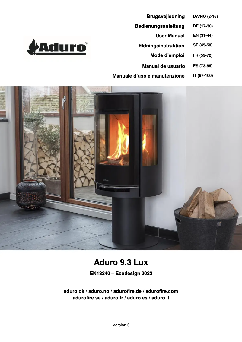 Page n°1 - Manuel utilisateur Aduro 9.3 Lux