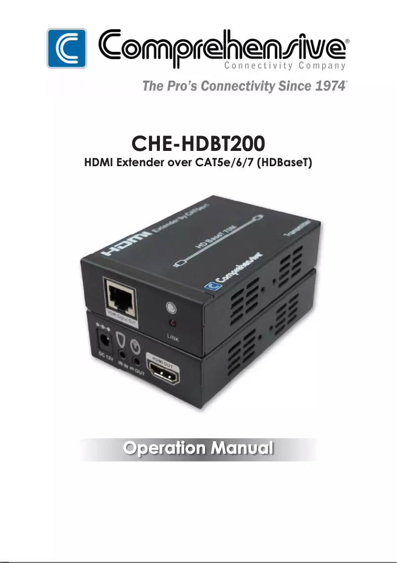 Image de la première page du manuel de l'appareil CHE-HDBT200