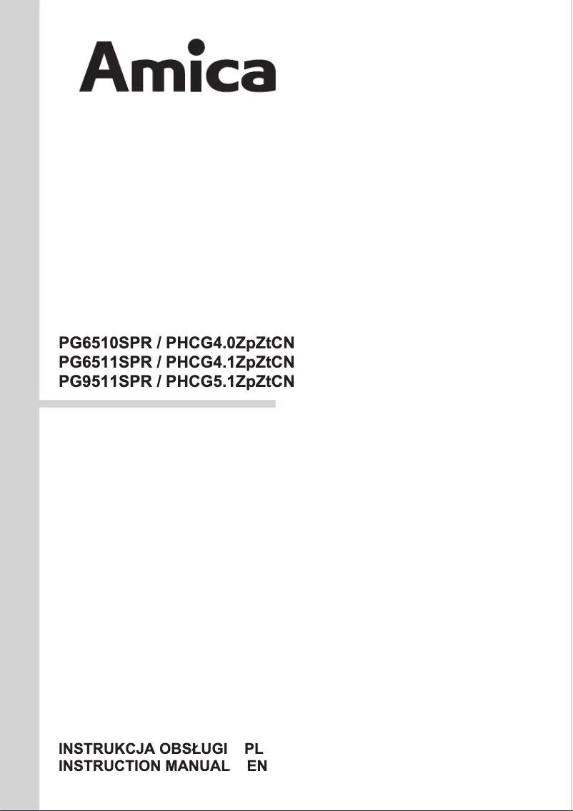 Página 1 del manual Manual de usuario Amica PG6510SPR