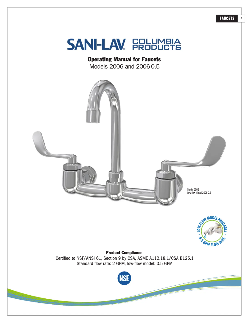 Page n°1 - Manuel utilisateur Sani-Lav 2006