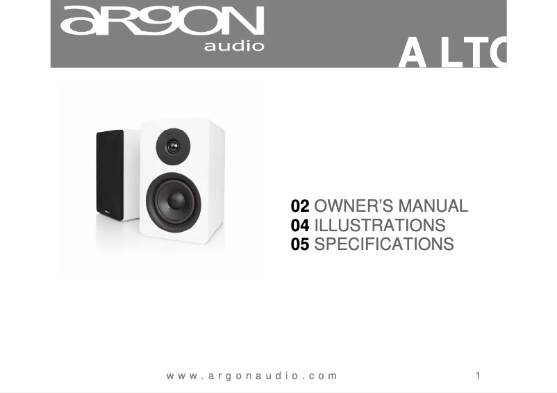 Página 1 del manual Manual de usuario Argon Alto 4