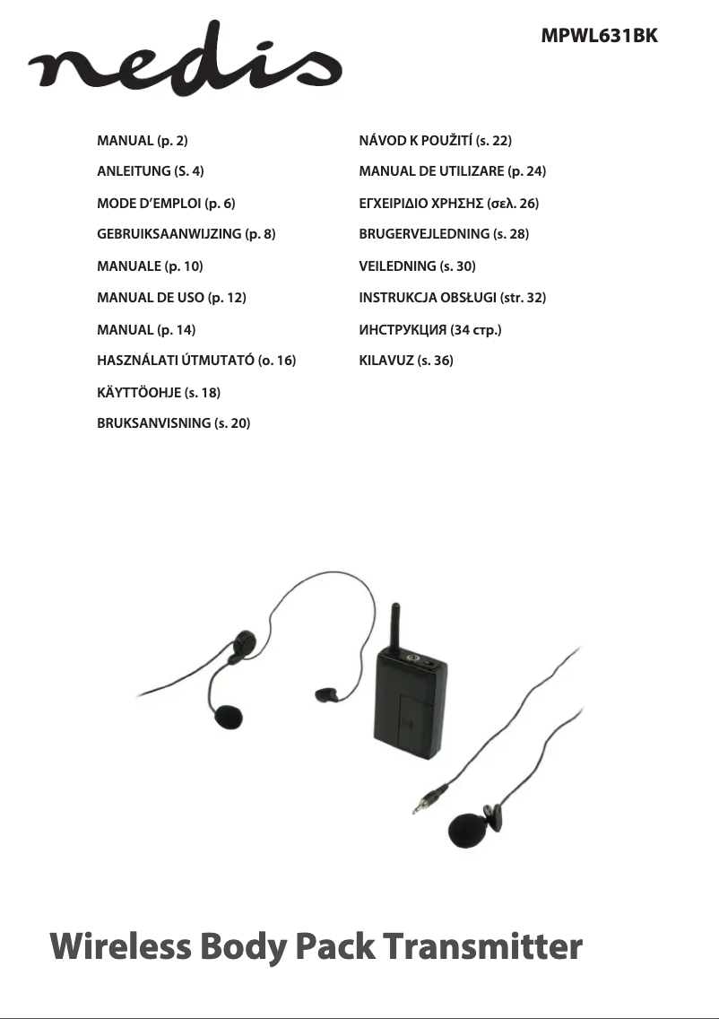 Page n°1 - Manuel utilisateur Nedis MPWL631BK