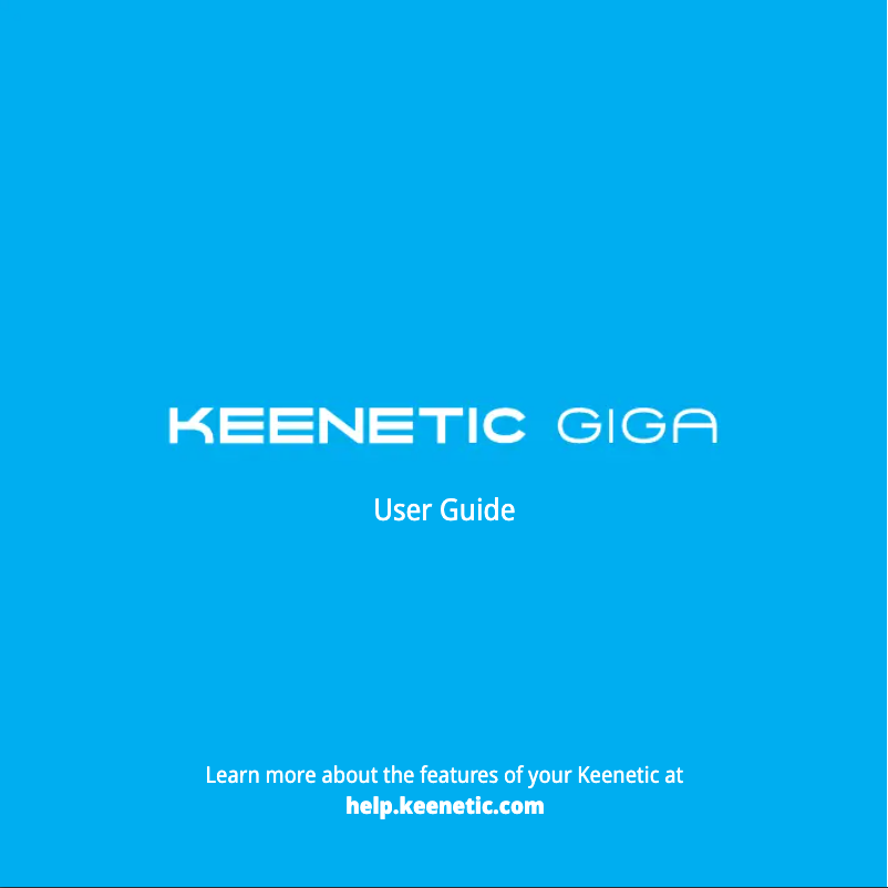 Page 1 de la notice Manuel utilisateur Keenetic Giga