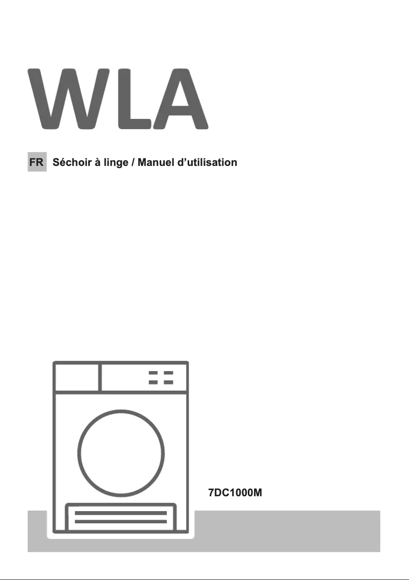 Page n°1 - Manuel utilisateur WLA 7DC1000M