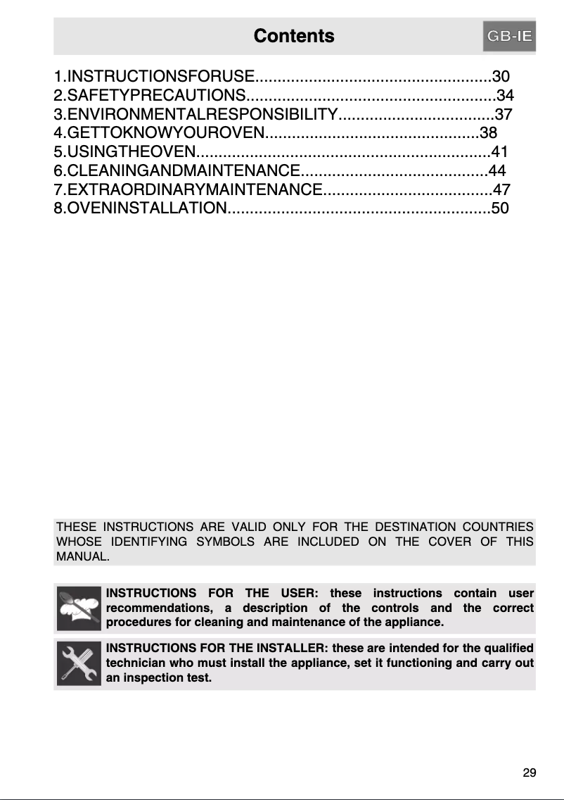 Page 1 de la notice Manuel utilisateur Smeg ALFA43