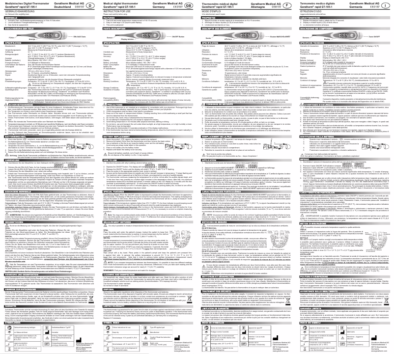 Image de la première page du manuel de l'appareil Rapid