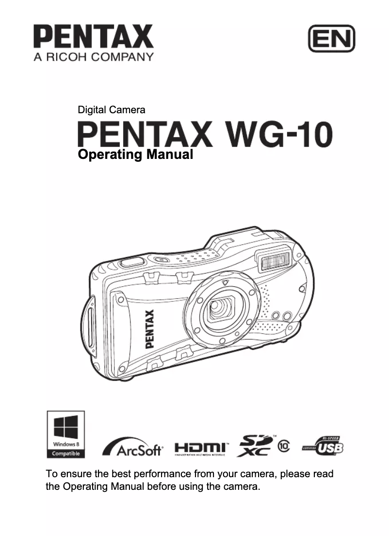 Page n°1 - Manuel utilisateur Pentax WG-10
