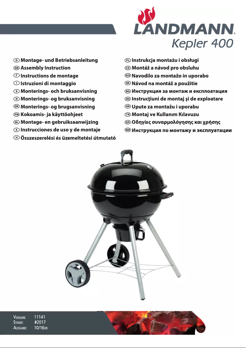 Page 1 of the manual User Manual Landmann Kepler 400