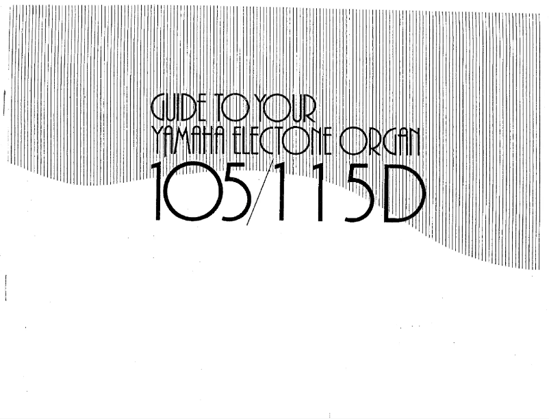 Imagen de la primera página del manual del dispositivo Electone 105