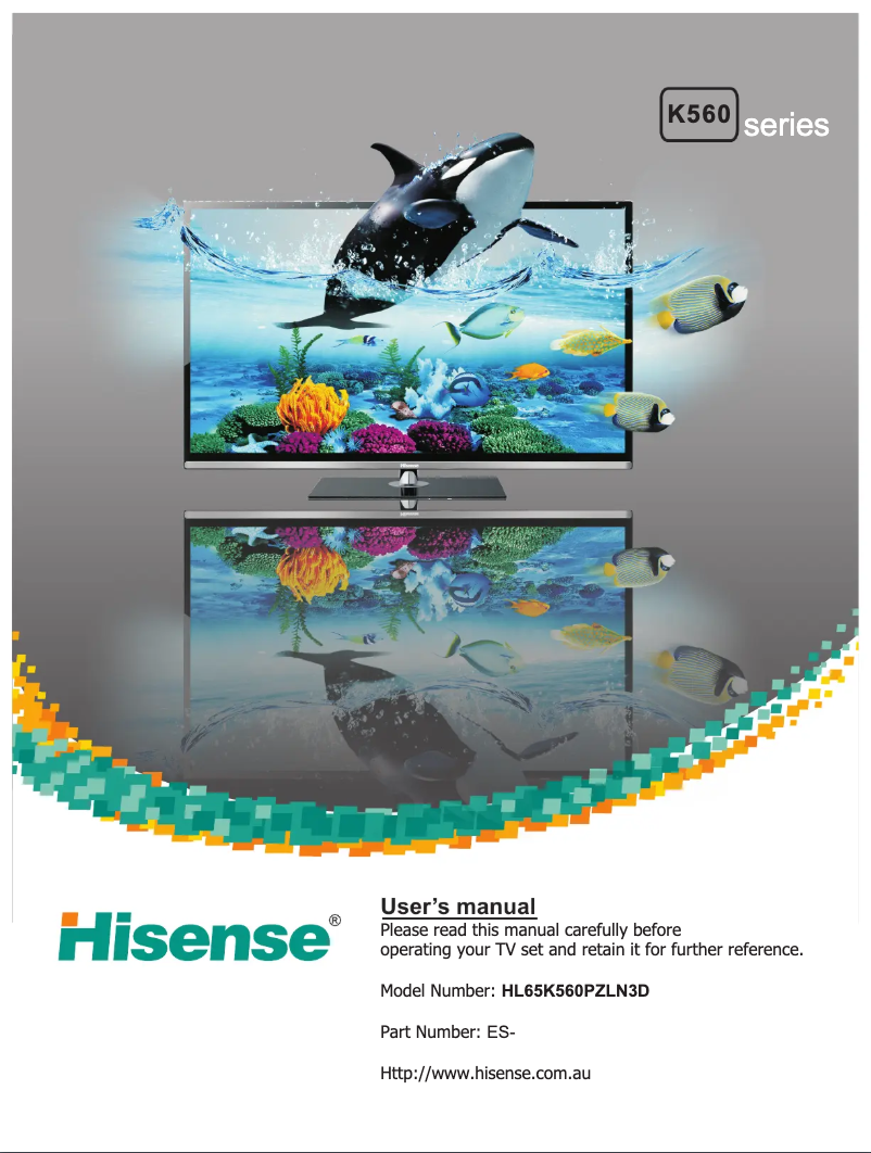 Página 1 del manual Manual de usuario Hisense HL65K560PZLN3D