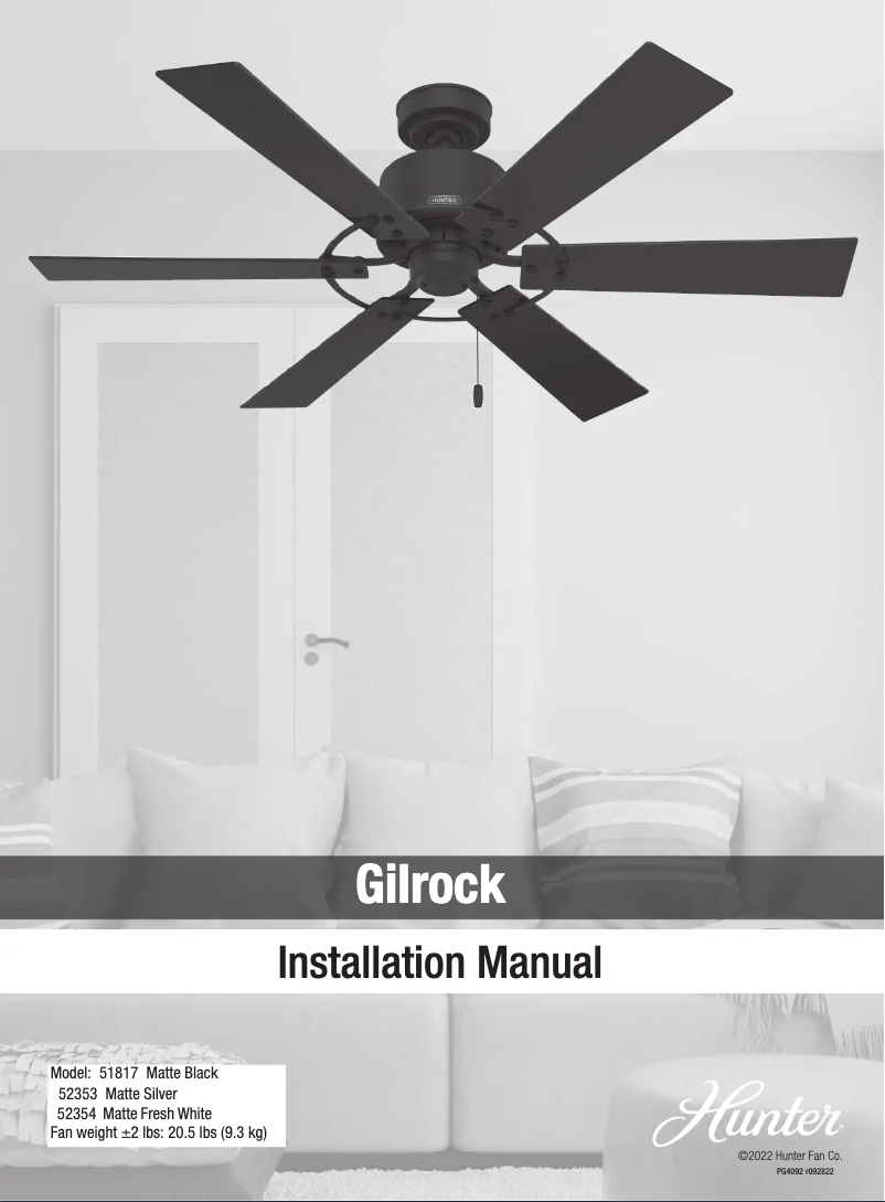 Página 1 del manual Manual de usuario Hunter Gilrock