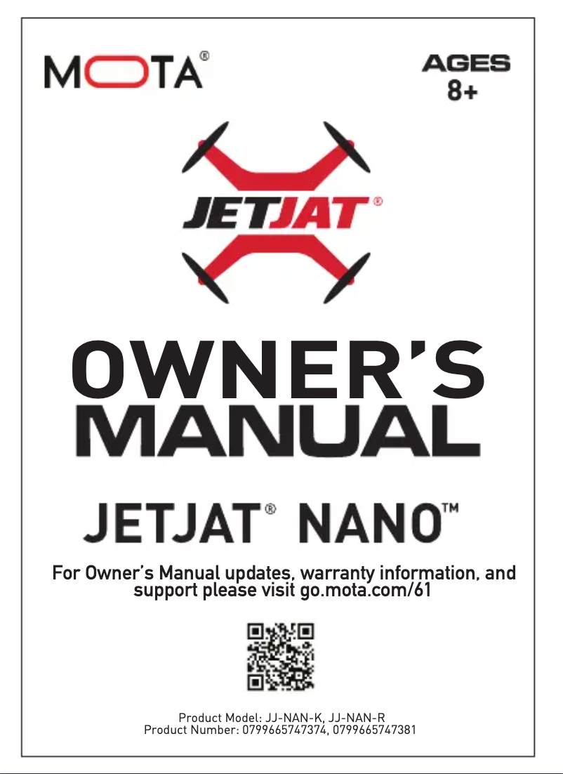 Page 1 de la notice Manuel utilisateur MOTA JETJAT Nano