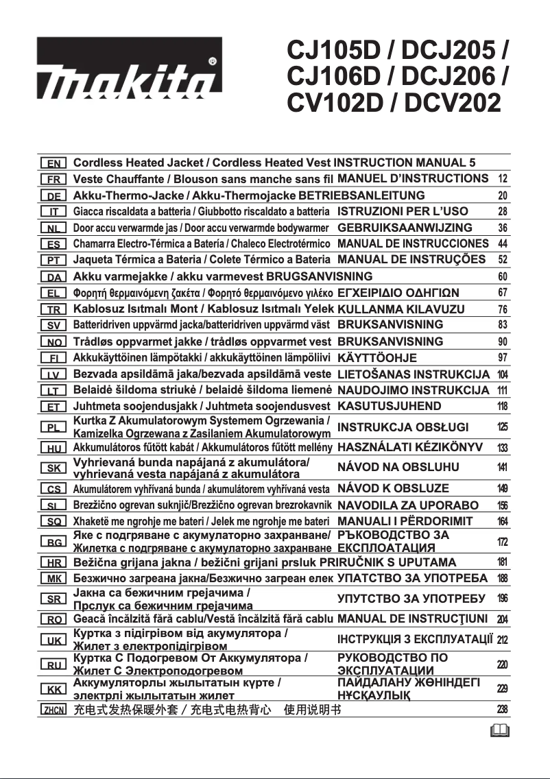 Page 1 de la notice Manuel utilisateur Makita CJ106D