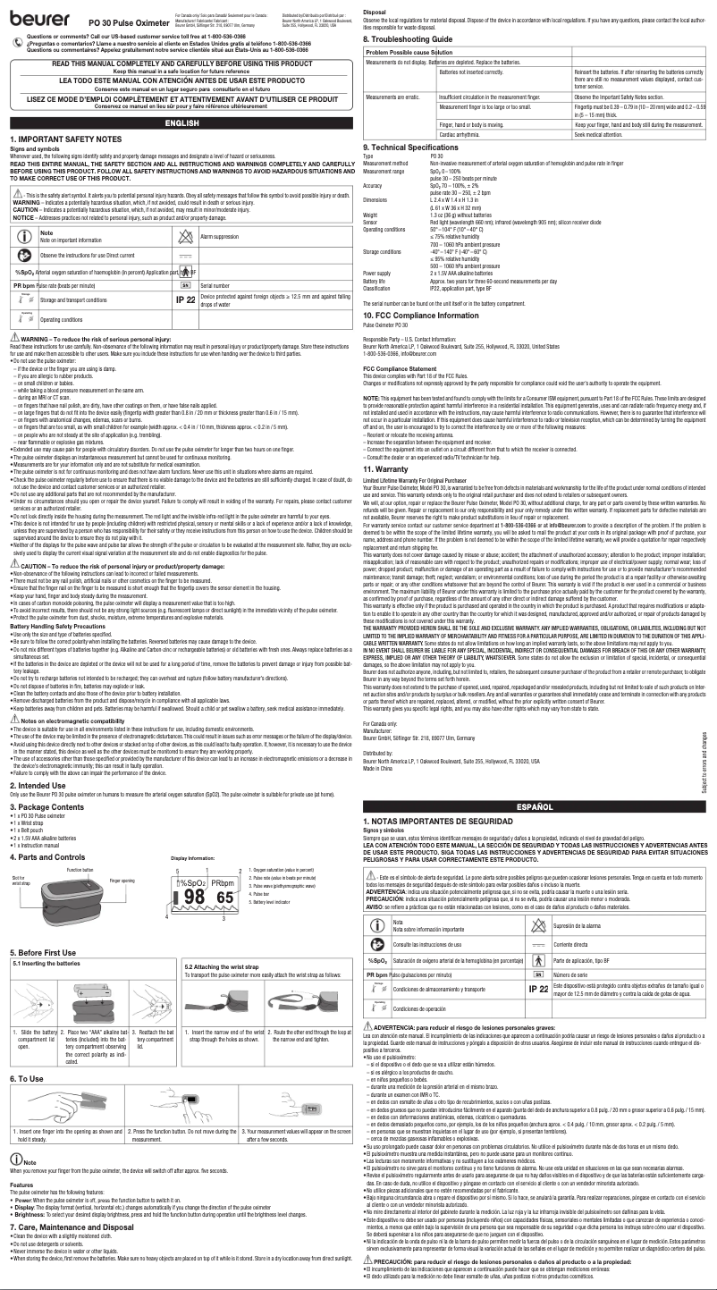 Image de la première page du manuel de l'appareil PO30