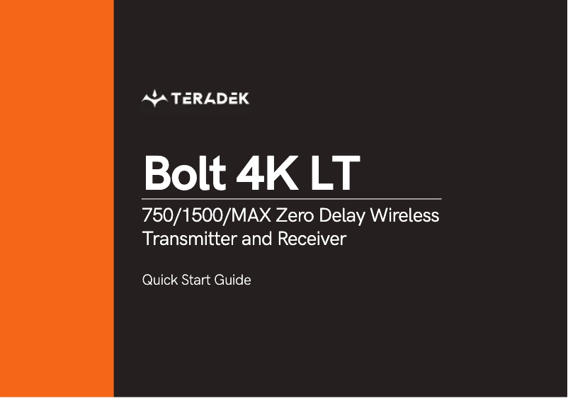 Page 1 de la notice Manuel utilisateur Teradek Bolt 4K LT 750