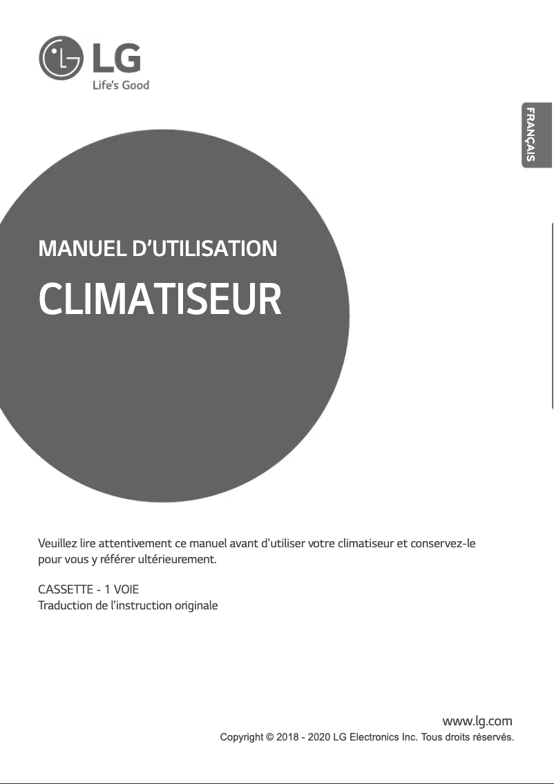Page n°1 - Manuel utilisateur LG MULTI V ARNU07GTUB4