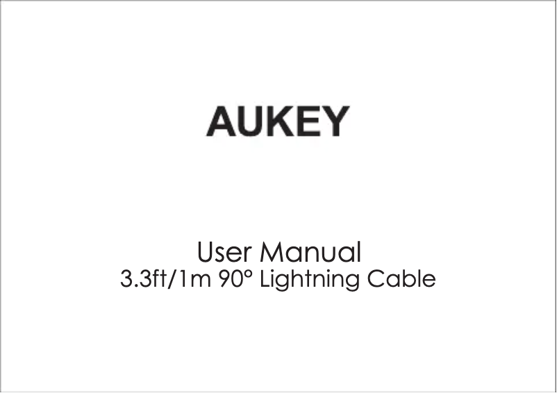 Page 1 de la notice Manuel utilisateur Aukey CB-AL04