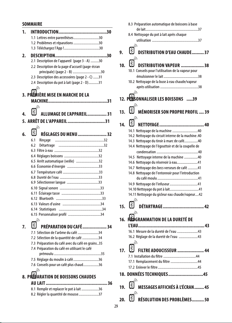 Page 1 de la notice Manuel utilisateur DeLonghi Magnifica Evo ECAM290.22.B