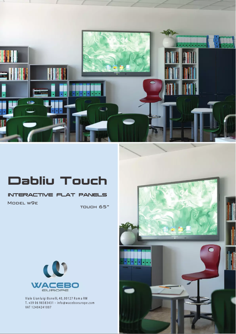 Page 1 de la notice Manuel utilisateur Wacebo Europe DBLWE-W9E-65-20T-4K